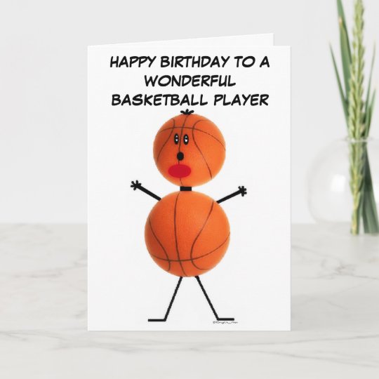 Carte D Anniversaire De Joueur De Basket Zazzle Fr