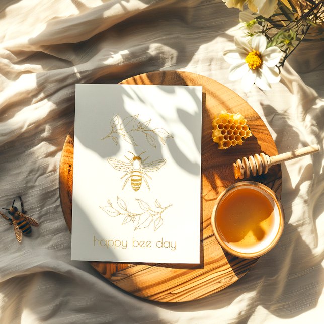 Carte d'anniversaire de Joyeux Jour d'Abeille Bota (Créateur téléchargé)