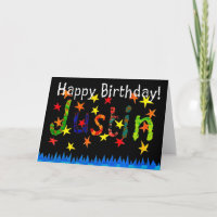 Carte d'anniversaire de Justin