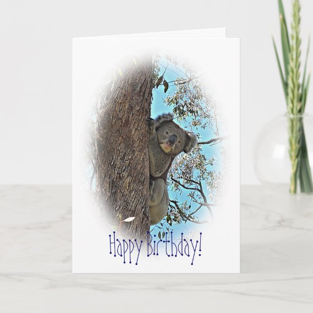 Carte d'anniversaire de koala (Devant)
