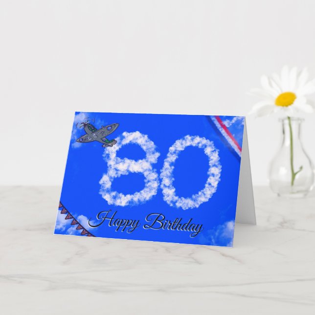 Carte d'anniversaire de la 80e journée de Feu d'ar (Petite plante)