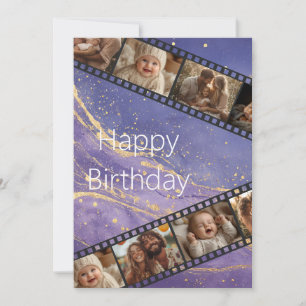 Carte d'anniversaire de la bande de film en marbre
