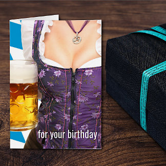 Carte d'anniversaire de la bière et du bar Maiden