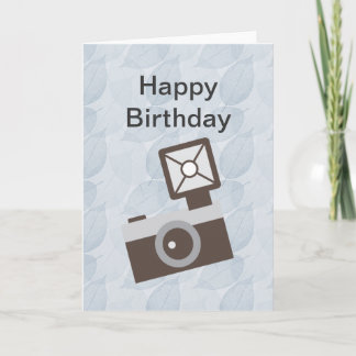 Carte d'anniversaire de la caméra Vintage
