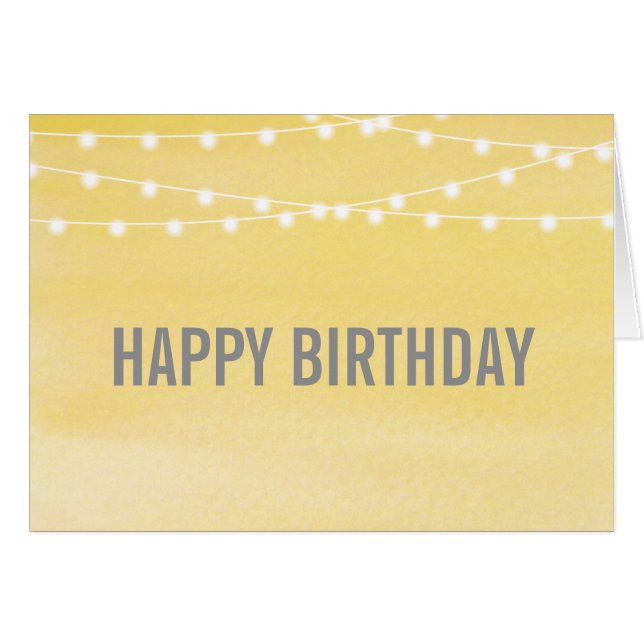Carte d'anniversaire de la chaîne d'aquarelle (Devant Horizontal)