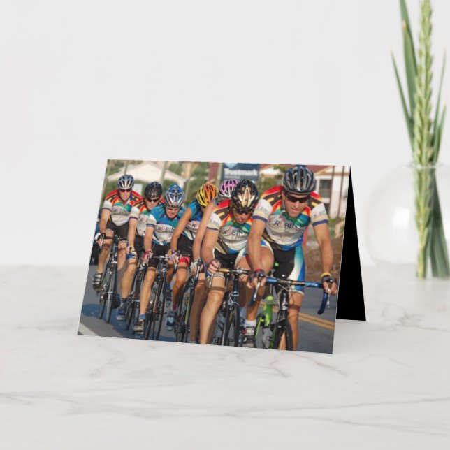 Carte d'anniversaire de la course à vélo (Devant)