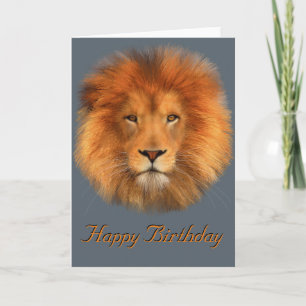 Carte d'anniversaire de la crinière du lion