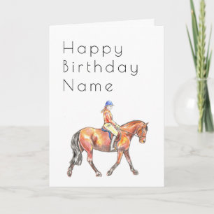 Carte d'anniversaire de la Déco Dressage Trot de l