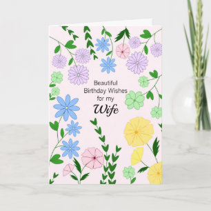 Carte d'anniversaire de la femme