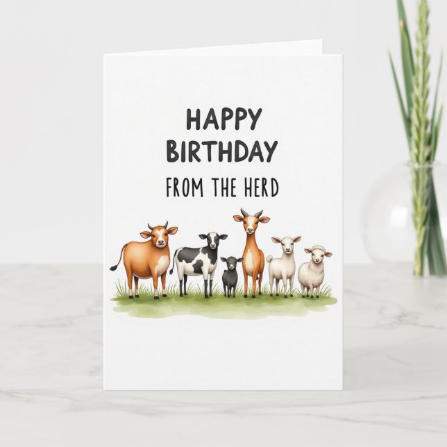 Carte d'anniversaire de la ferme fantaisiste (Devant)