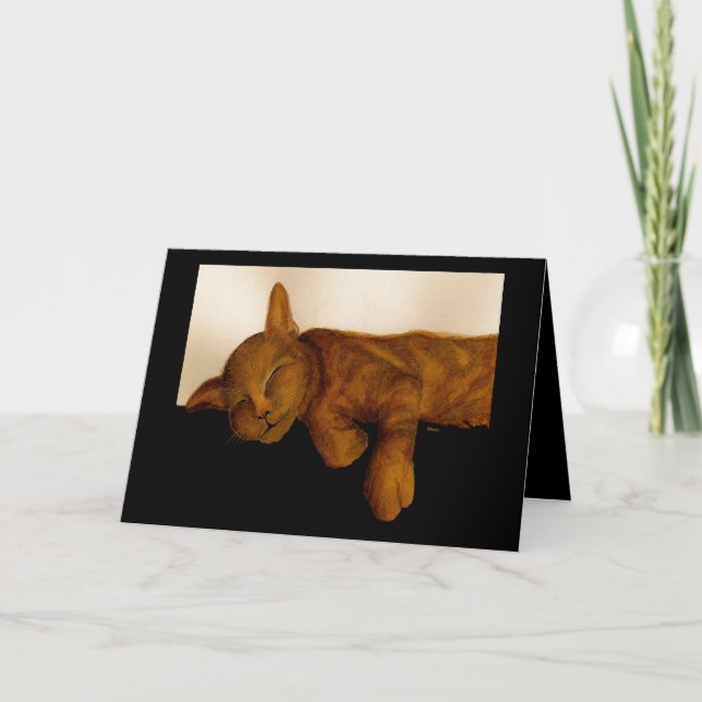 Carte d'anniversaire de la fête du chat (Devant)