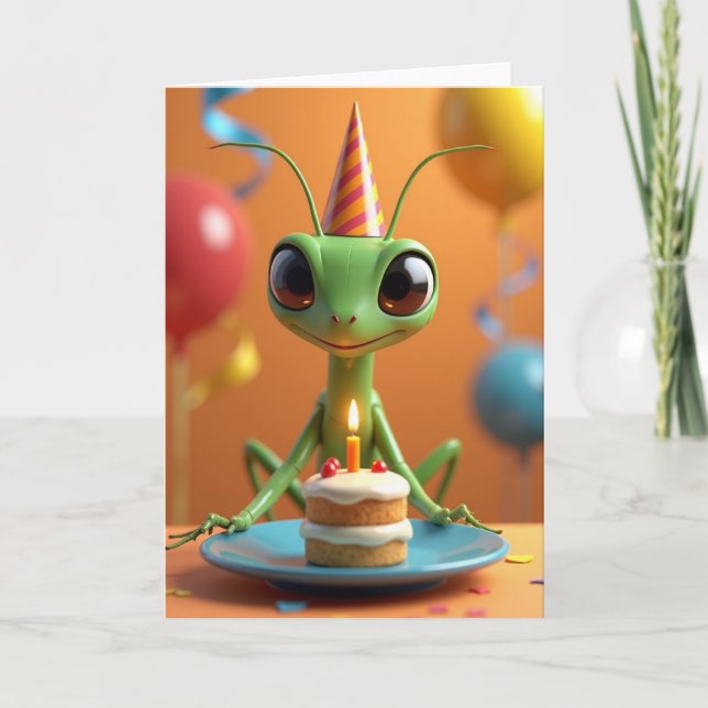 Carte d'anniversaire de la fête émeraude (Devant)