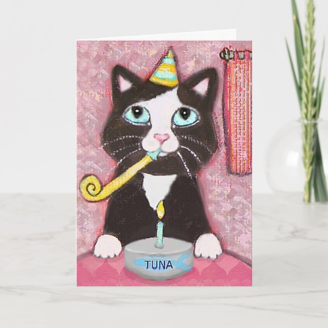 Carte d'anniversaire de la fille Amoureux des chat (Devant)