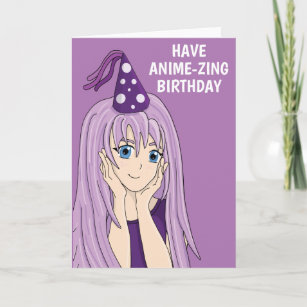 Carte d'anniversaire de la fille Anime