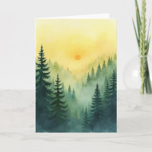 Carte d'anniversaire de la forêt de rêve