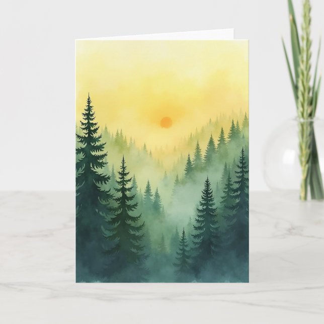 Carte d'anniversaire de la forêt de rêve (Devant)