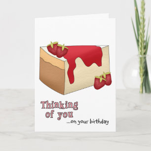 Carte d'anniversaire de la fraise Cheesecake