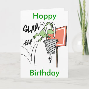 Carte d'anniversaire de la grenouille