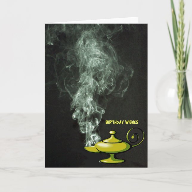 Carte d'anniversaire de la lampe d'Aladdin (Devant)