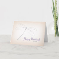Carte d'anniversaire de la libellule