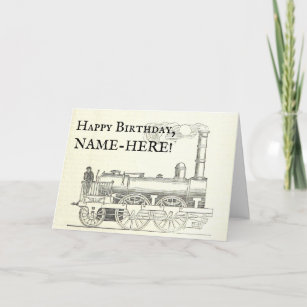 Invitations Faire Part Cartes Une Joyeux Anniversaire Un Train Cartes Zazzle Fr