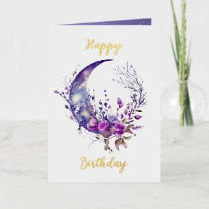 Carte d'anniversaire de la lune