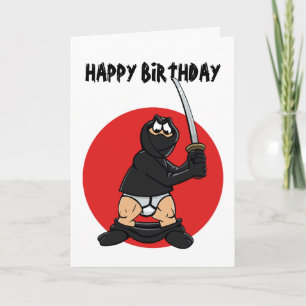 Carte d'anniversaire de la mauvaise journée Ninja