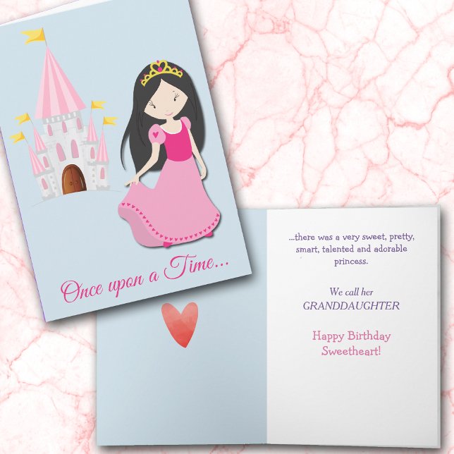 Carte d'anniversaire de la mignonne Brunette Princ (Créateur téléchargé)