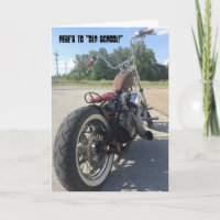 Carte d'anniversaire de la motocyclette de la viei