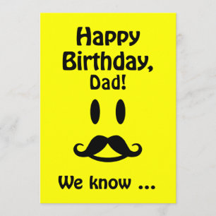 Carte d'anniversaire de la Moustache personnalisée