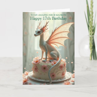 Carte d'anniversaire de la nièce du dragon magique