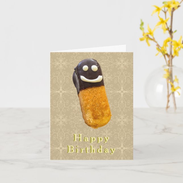 Carte d'anniversaire de la pâtisserie Eclair au ch (Fleur jaune)