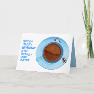 Carte d'anniversaire de la pause café