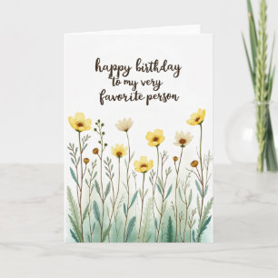 Carte d'anniversaire de la personne préférée
