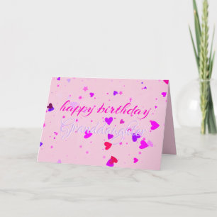  Carte d'anniversaire de la petite fille rose