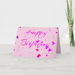  Carte d'anniversaire de la petite fille rose