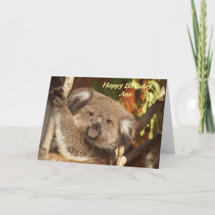 Carte d'anniversaire de la photo Cute Koala