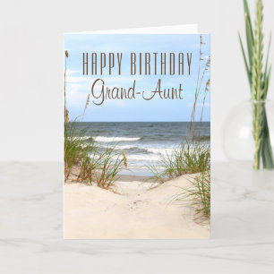 Carte d'anniversaire de la plage Grand-Tante