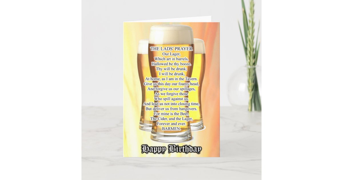 Carte D Anniversaire De La Priere De L Jeune Homme Zazzle Fr