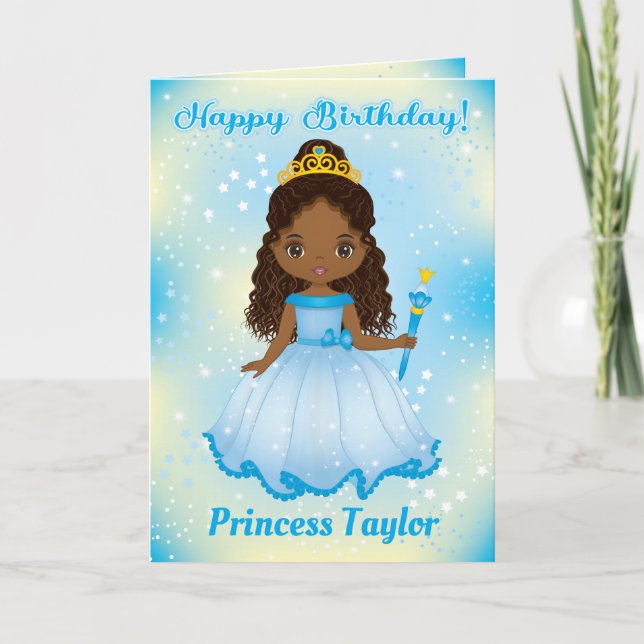Carte d'anniversaire de la princesse noire | Ajout (Devant)