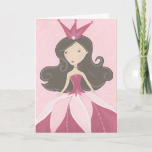 Carte d'anniversaire de la princesse rose