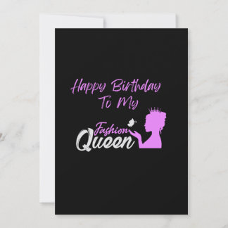 Carte d'anniversaire de la reine de mode