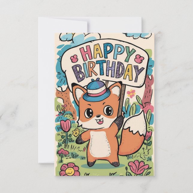 Carte d'anniversaire de la Renard de Lovely Wives (Devant)