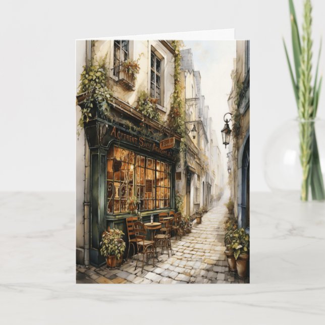 Carte d'anniversaire de la rue italienne (Devant)