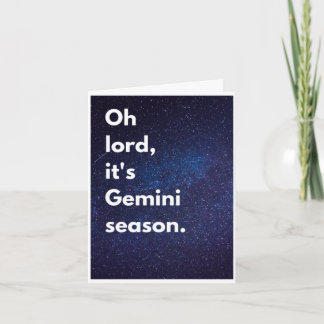 Carte d'anniversaire de la saison Gemini