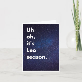 Carte d'anniversaire de la saison Leo
