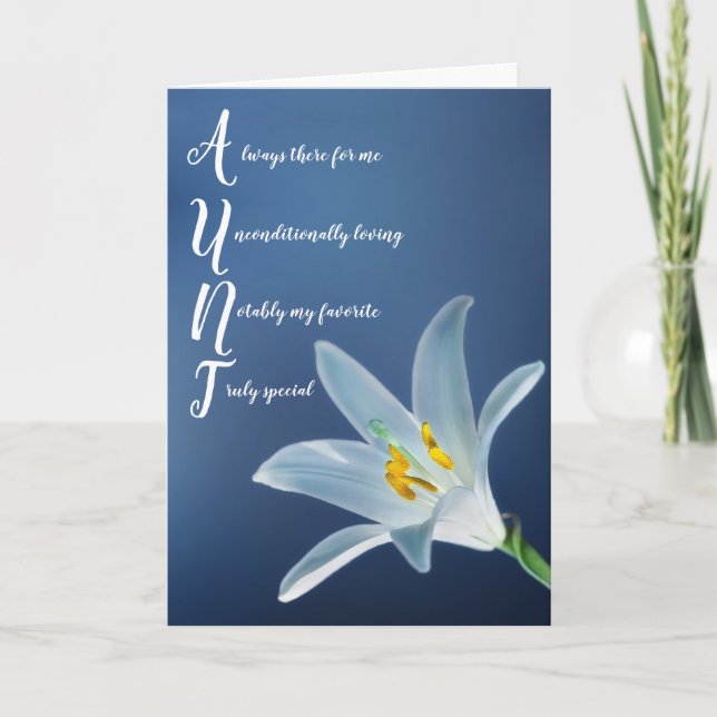 Carte d'anniversaire de la tante Tante Florale (Devant)