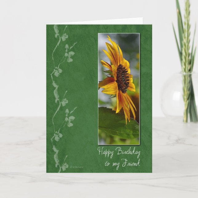 Carte d'anniversaire de la tournesol Friends (Devant)