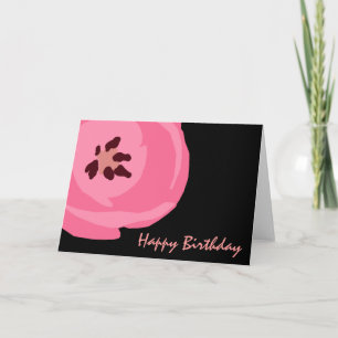Carte d'anniversaire de la tulipe rose chaud