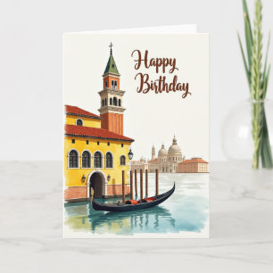 Carte d'anniversaire de la ville ensoleillée